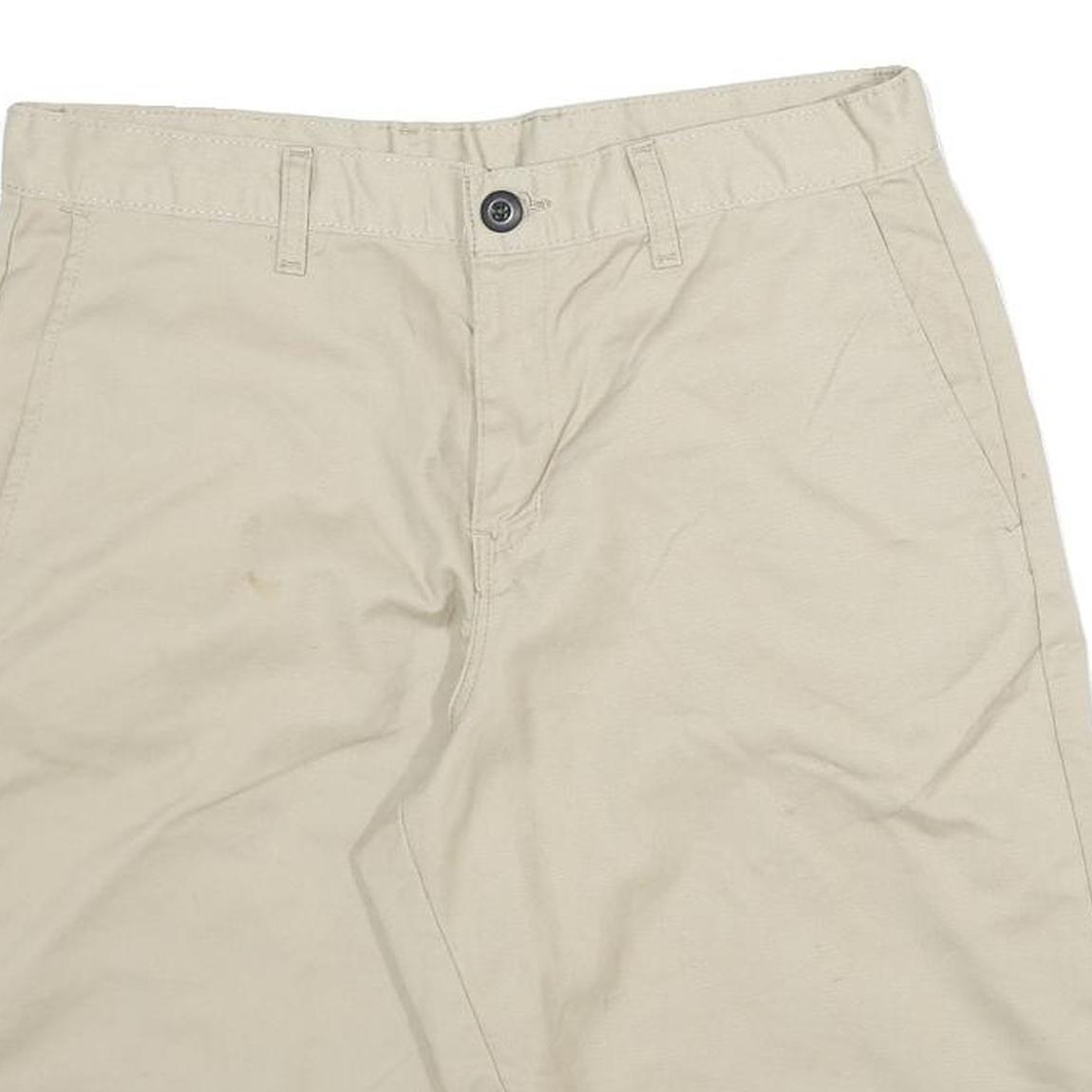 DICKIES Mens Utility Shorts Beige XL W32 Cotton Blend Workwear Button Closure