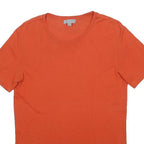 COS Mens Orange T-Shirt S Short Sleeve Crew Neck Plain Cotton Blend Casual