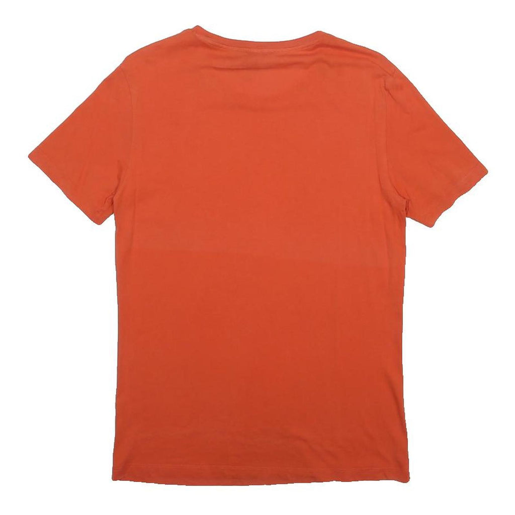 COS Mens Orange T-Shirt S Short Sleeve Crew Neck Plain Cotton Blend Casual