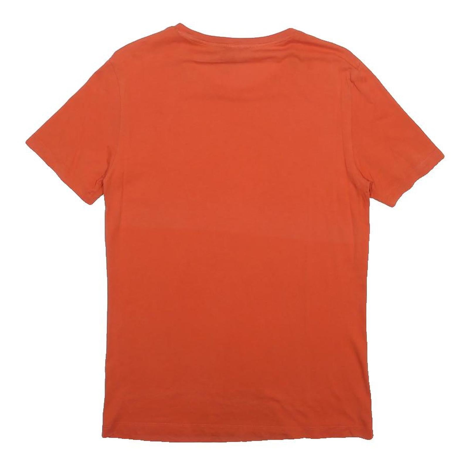 COS Mens Orange T-Shirt S Short Sleeve Crew Neck Plain Cotton Blend Casual