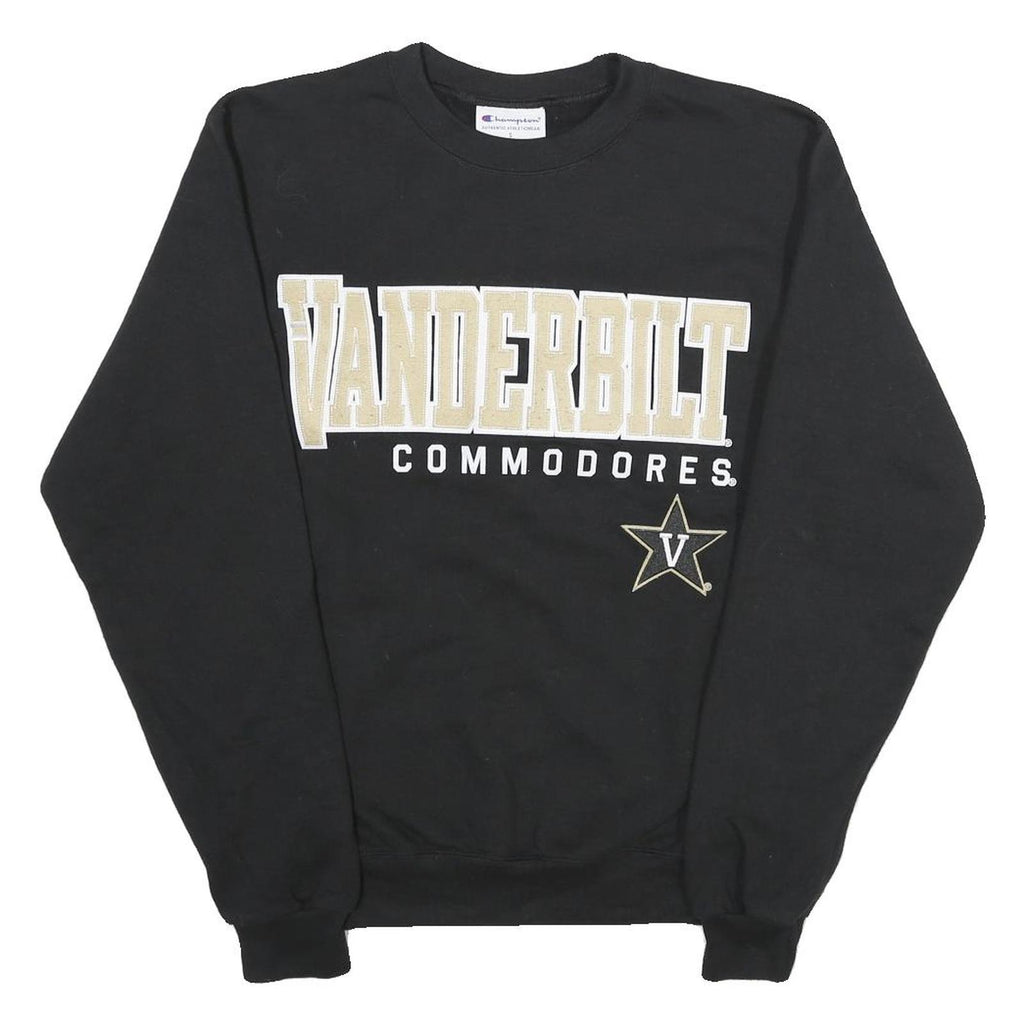 CHAMPION Mens Black Vanderbilt Commodores Crew Neck S Cotton Blend Sweatshirt