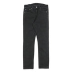 LEVI'S 522 Mens Slim Black Denim Regular W30 L30 Zip Jeans