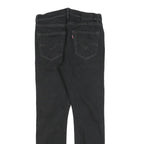 LEVI'S 522 Mens Slim Black Denim Regular W30 L30 Zip Jeans