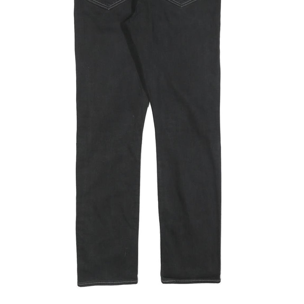 LEVI'S 522 Mens Slim Black Denim Regular W30 L30 Zip Jeans