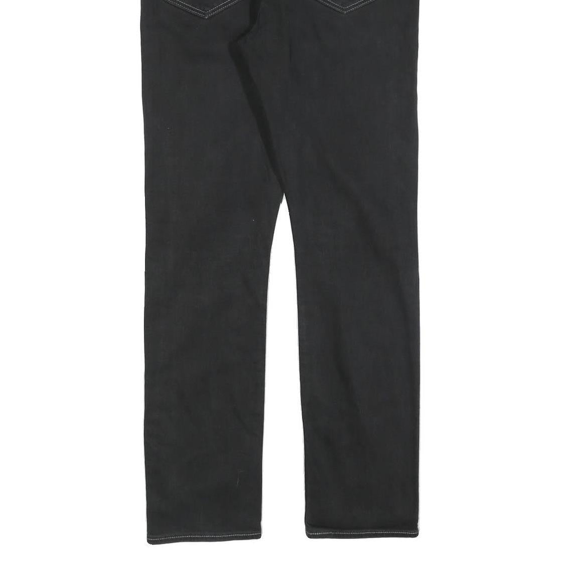 LEVI'S 522 Mens Slim Black Denim Regular W30 L30 Zip Jeans