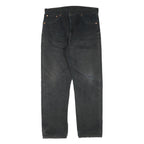 LEVI'S 521 02 Mens Jeans Black Regular Straight Denim Medium W38 L32 Zip