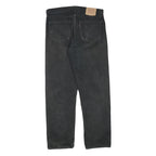 LEVI'S 521 02 Mens Jeans Black Regular Straight Denim Medium W38 L32 Zip
