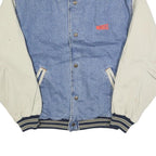 GEAR FOR SPORTS Mens Blue & Cream Button Denim Blend Jacket M Cotton Blend