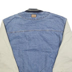 GEAR FOR SPORTS Mens Blue & Cream Button Denim Blend Jacket M Cotton Blend