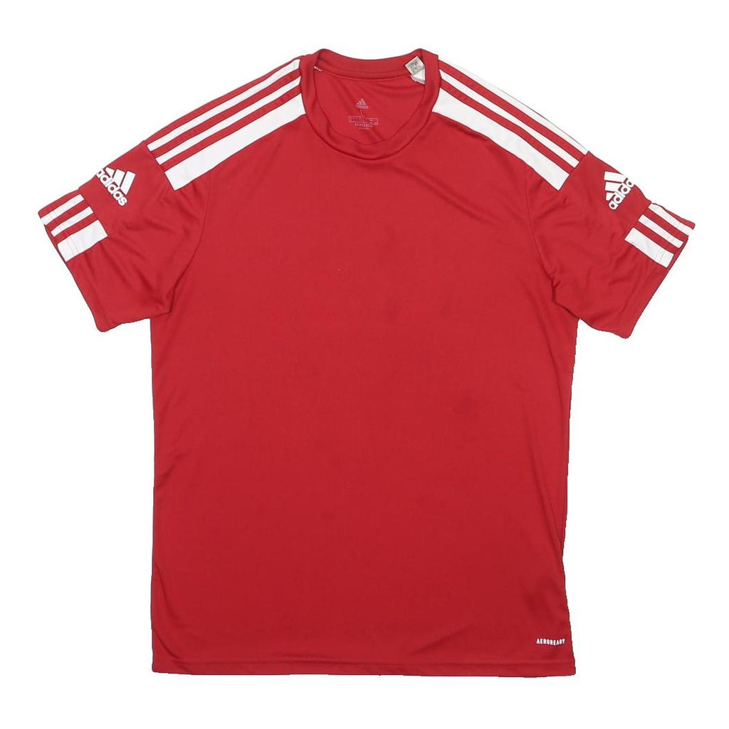 ADIDAS Mens Red Athletic T-Shirt L Short Sleeve Crew Neck Sports Training Gym
