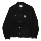 CARHARTT WIP Michigan Coat Mens Black Corduroy Jacket S Cotton Blend Workwear