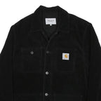 CARHARTT WIP Michigan Coat Mens Black Corduroy Jacket S Cotton Blend Workwear