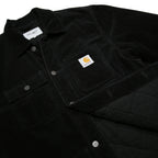 CARHARTT WIP Michigan Coat Mens Black Corduroy Jacket S Cotton Blend Workwear