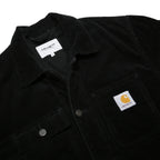 CARHARTT WIP Michigan Coat Mens Black Corduroy Jacket S Cotton Blend Workwear