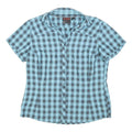 MAMMUT Womens Blue & Grey Check Shirt L Outdoor Hiking Casual Button Shirt
