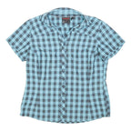 MAMMUT Womens Blue & Grey Check Shirt L Outdoor Hiking Casual Button Shirt