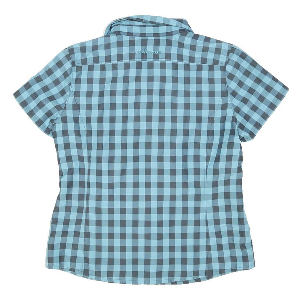 MAMMUT Womens Blue & Grey Check Shirt L Outdoor Hiking Casual Button Shirt