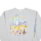 HANES Mens Grey Disneyland Crew Neck XL Graphic Print Sweatshirt Comfortable