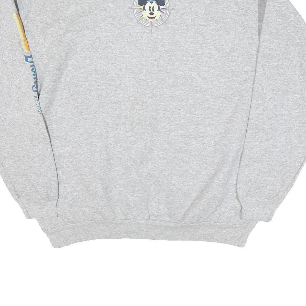 HANES Mens Grey Disneyland Crew Neck XL Graphic Print Sweatshirt Comfortable