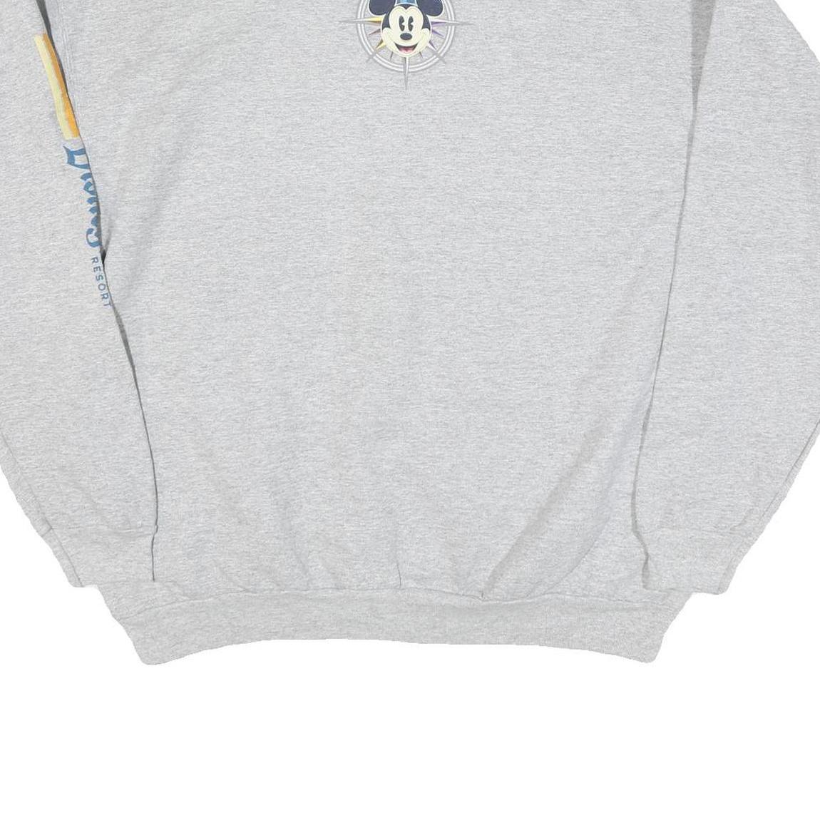 HANES Mens Grey Disneyland Crew Neck XL Graphic Print Sweatshirt Comfortable