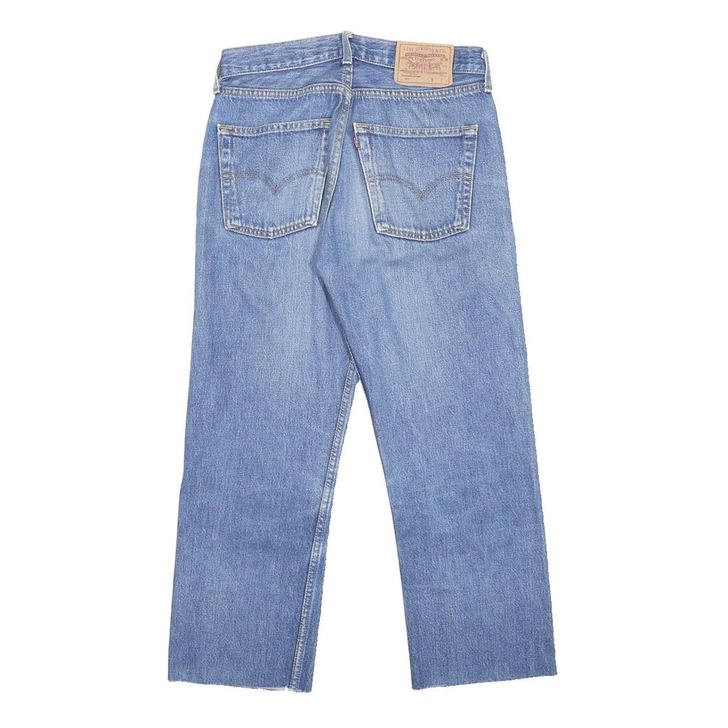 LEVI'S 501 Mens Jeans Blue Regular Straight Denim Light W32 L25 Classic Cotton
