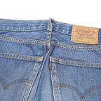 LEVI'S 501 Mens Jeans Blue Regular Straight Denim Light W32 L25 Classic Cotton