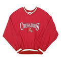 HOLLOWAY Mens Red Nylon V-Neck Classic Jacket 2XL Sports College Style Retro