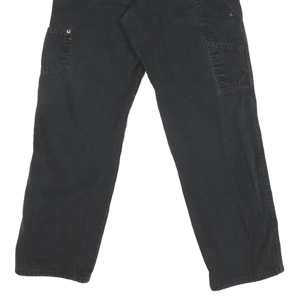 DICKIES Mens Cotton Blend Black Regular Straight Trousers W30 L29 Workwear