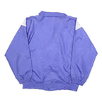 Womens Purple & White Retro Nylon Zip Jacket M Plain Lightweight Casual