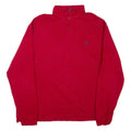CHAPS Mens Jumper Red 1/4 Zip Tight Knit 2XL