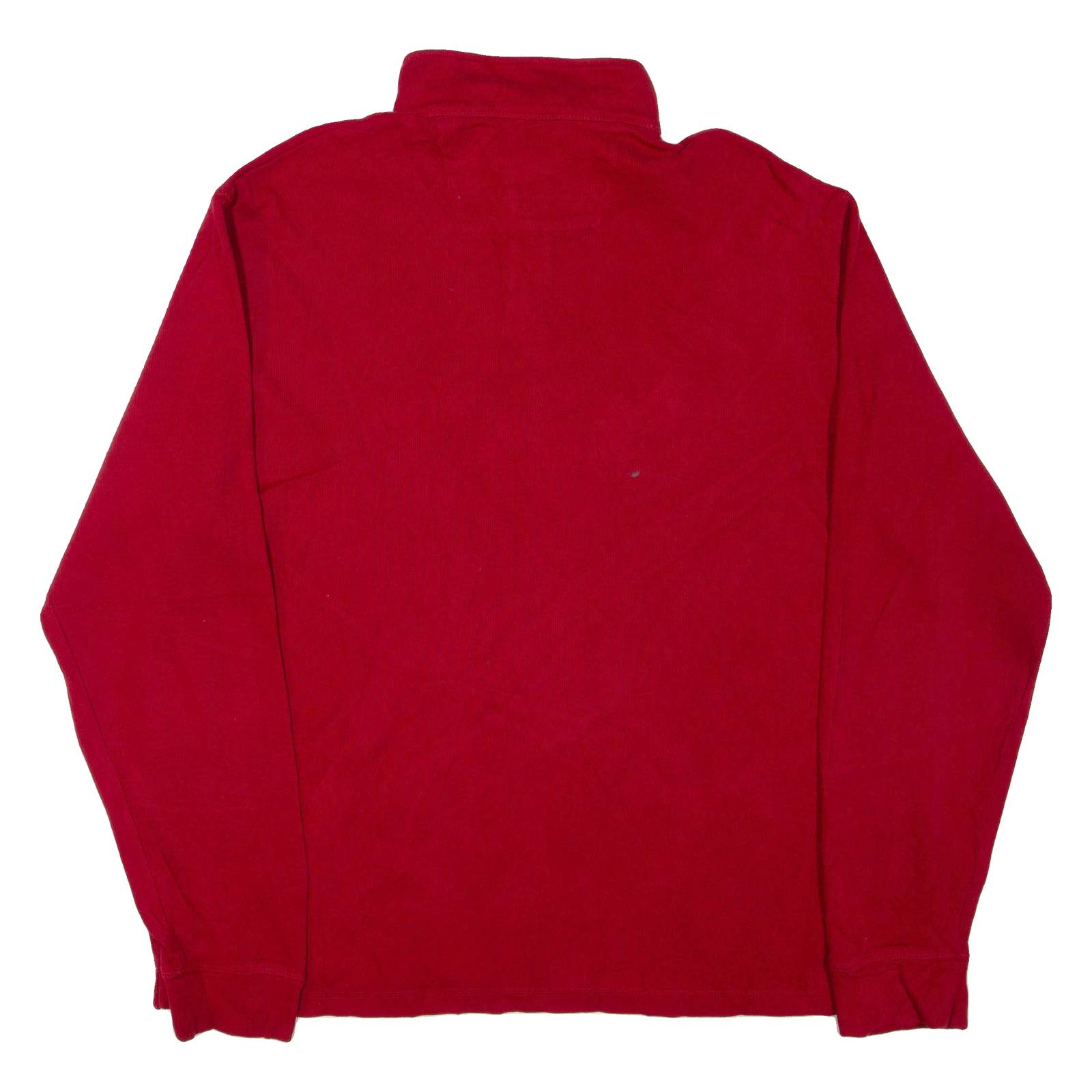 CHAPS Mens Jumper Red 1/4 Zip Tight Knit 2XL