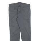 LEVI'S 502 Mens Jeans Grey Slim Slim Straight Denim Medium W30 L27 Zip Cotton