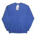 JERZEES Mens Blue Cotton Blend Crew Neck Sweatshirt XL Plain Pullover