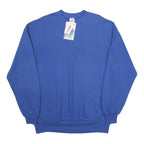 JERZEES Mens Blue Cotton Blend Crew Neck Sweatshirt XL Plain Pullover
