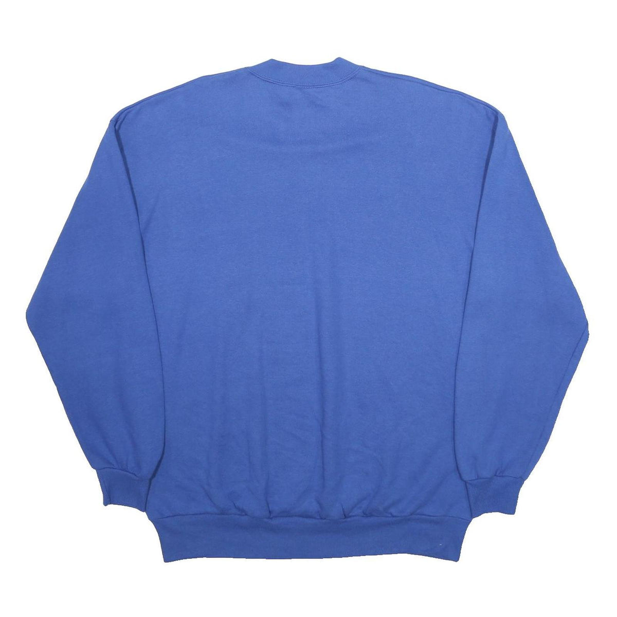 JERZEES Mens Blue Cotton Blend Crew Neck Sweatshirt XL Plain Pullover