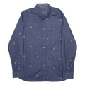 TED BAKER Mens Shirt Blue Animal Print Long Sleeve S