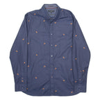 TED BAKER Mens Shirt Blue Animal Print Long Sleeve S