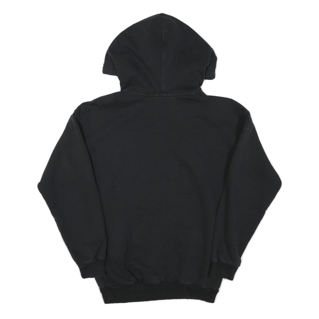 ADIDAS Womens Black Hoodie UK 6 Cotton Blend Pullover Logo Sweatshirt