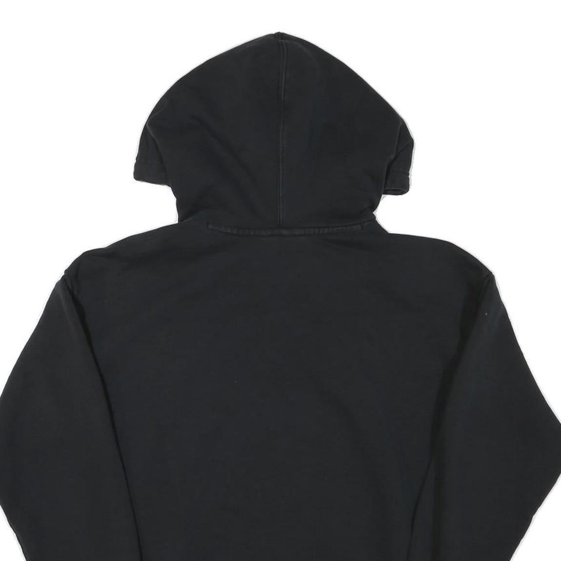 ADIDAS Womens Black Hoodie UK 6 Cotton Blend Pullover Logo Sweatshirt