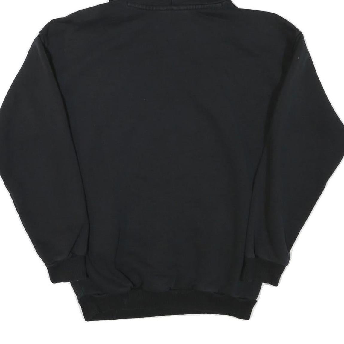 ADIDAS Womens Black Hoodie UK 6 Cotton Blend Pullover Logo Sweatshirt