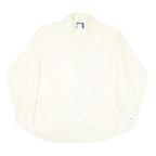 WRANGLER Mens White Polyester Blend Western Shirt XL Button Front Pockets