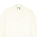 WRANGLER Mens White Polyester Blend Western Shirt XL Button Front Pockets