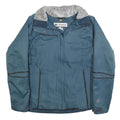 COLUMBIA Womens Blue Jacket L Polyester Blend Plain Zip Outdoor Warm