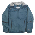 COLUMBIA Womens Blue Jacket L Polyester Blend Plain Zip Outdoor Warm