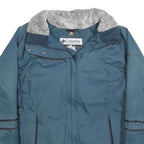 COLUMBIA Womens Blue Jacket L Polyester Blend Plain Zip Outdoor Warm