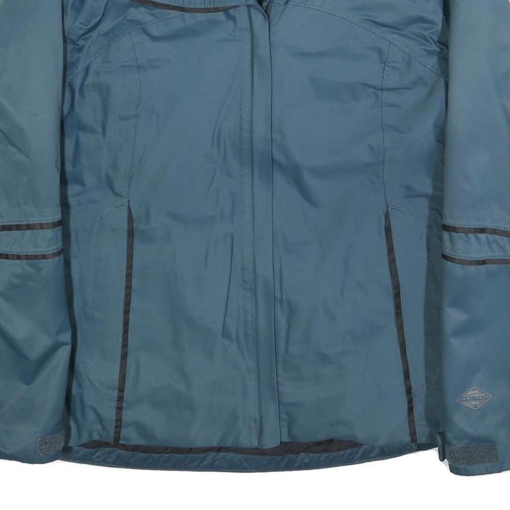 COLUMBIA Womens Blue Jacket L Polyester Blend Plain Zip Outdoor Warm