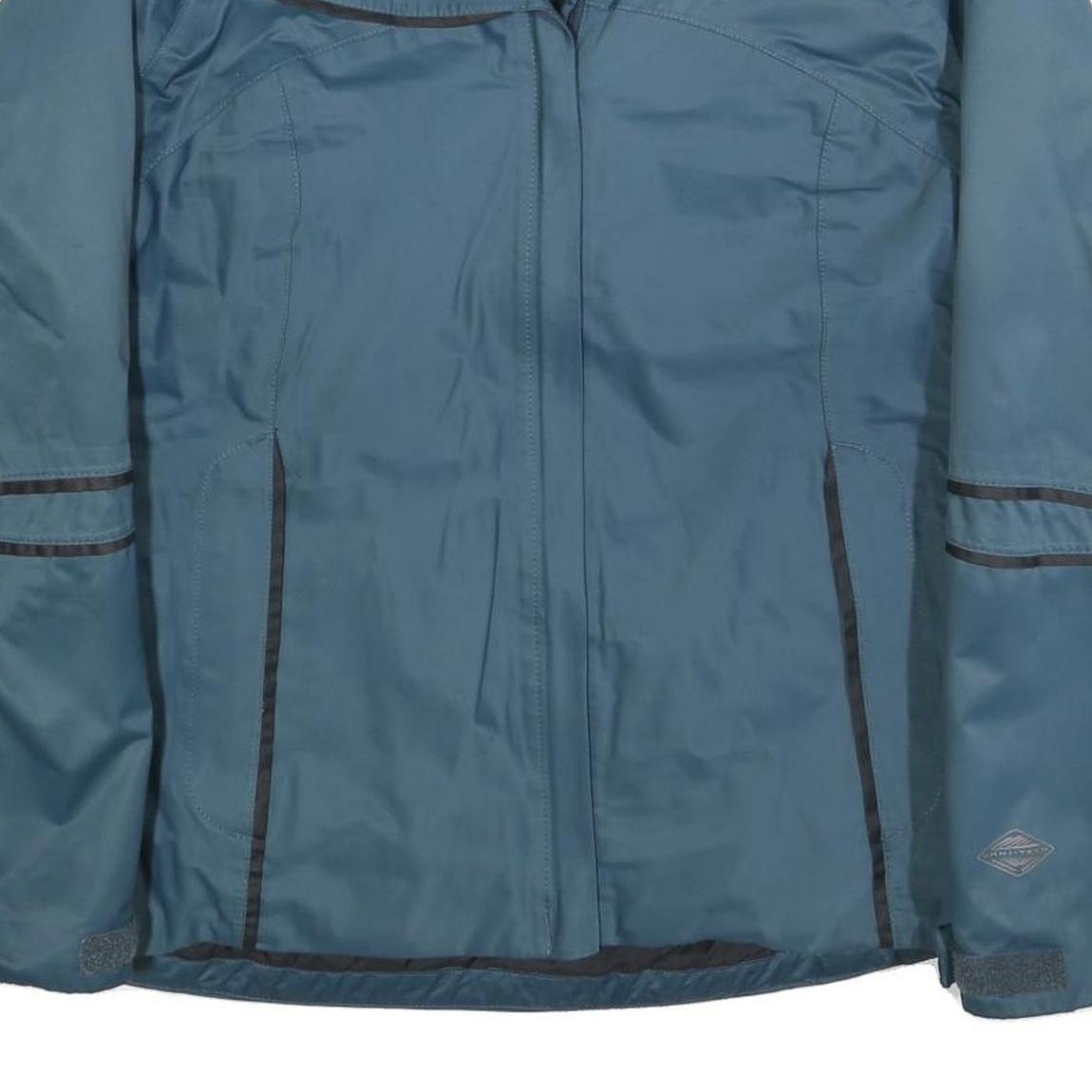 COLUMBIA Womens Blue Jacket L Polyester Blend Plain Zip Outdoor Warm