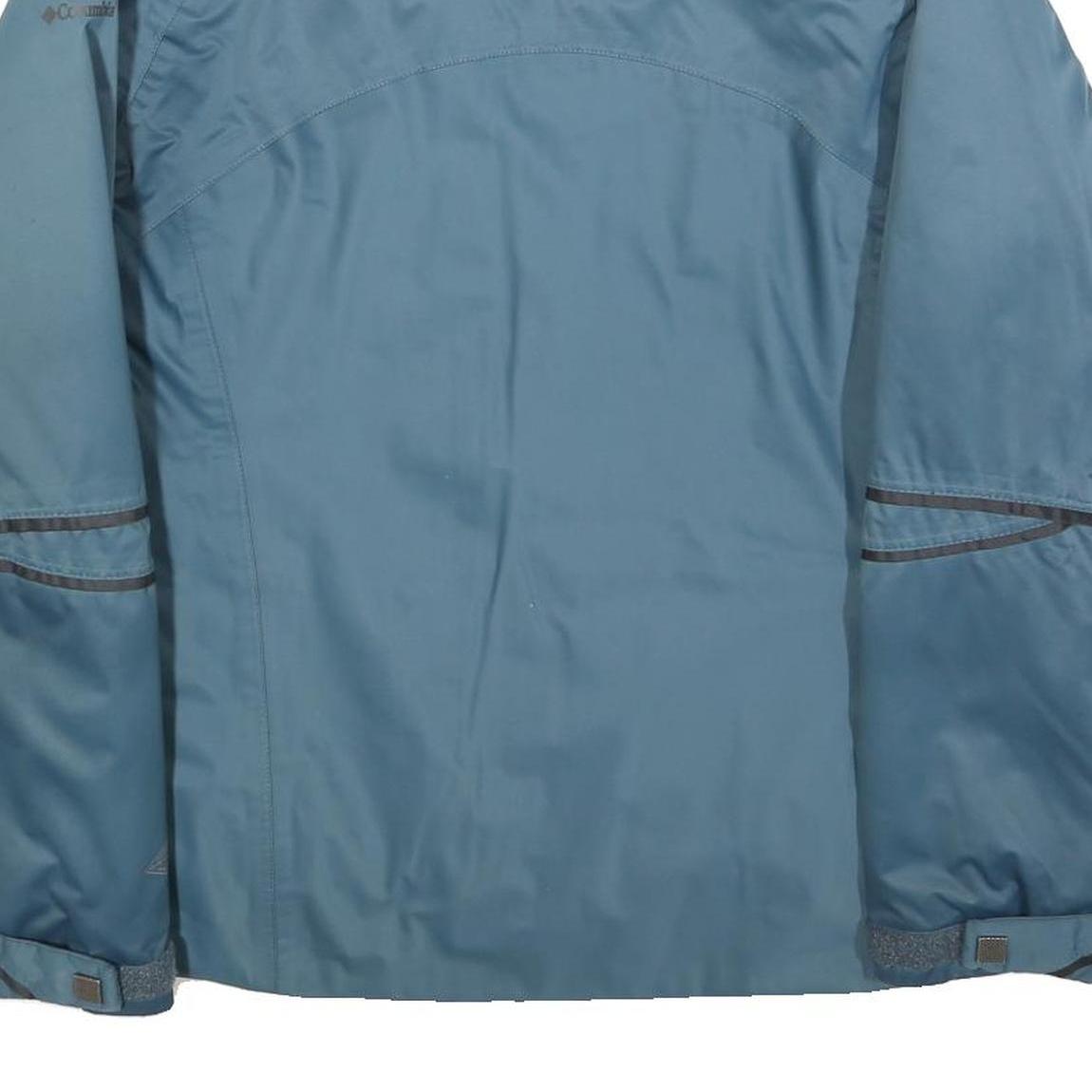 COLUMBIA Womens Blue Jacket L Polyester Blend Plain Zip Outdoor Warm
