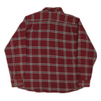 WRANGLER Mens Red Check Shirt L Cotton Blend Casual Button-Up
