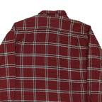 WRANGLER Mens Red Check Shirt L Cotton Blend Casual Button-Up